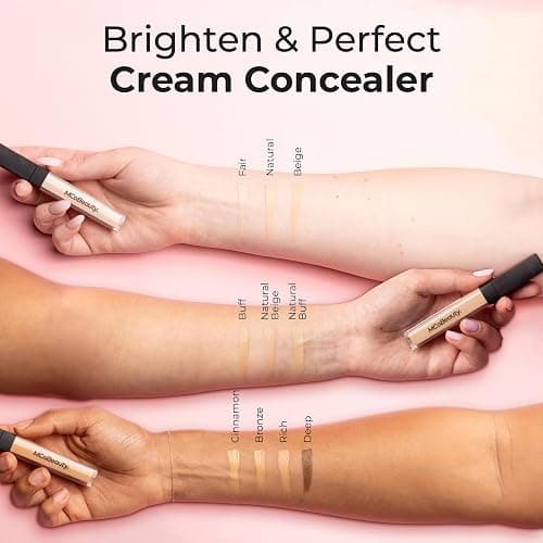 MCoBeauty - Brighten & Perfect Cream Concealer - 1 Light Fair - Hydrating Corrector Medium Coverage Blemish & Under Eye Concealer - With Vitamin E, Hyaluronic Acid & Aloe Vera thumbnail 8