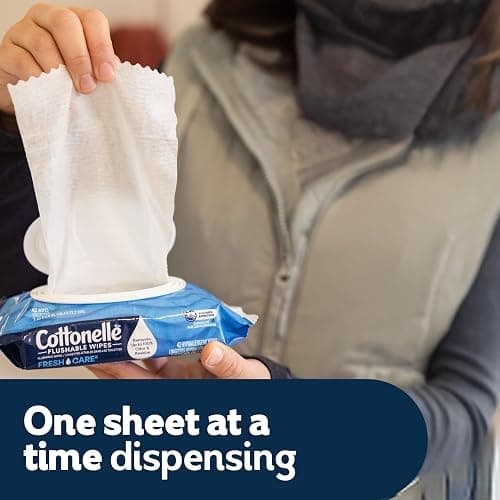 Cottonelle Fresh Feel Flushable Wipes, 8 Packs, 42 Wipes per Pack thumbnail 8