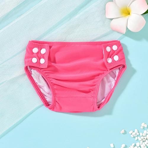 HINTINA Newborn Baby Girl Long Sleeve 2-Pieces Swimsuit Bathing Suit with Hat thumbnail 4