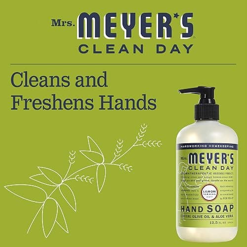 MRS. MEYER'S CLEAN DAY Liquid Hand Soap, Cruelty-Free Hand Wash Made with Essential Oils, Lemon Verbena Scent, 12.5 Oz (Pack of 3) thumbnail 6