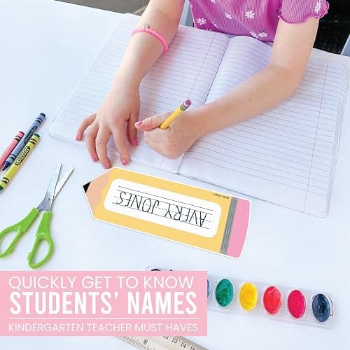 Hadley Designs Desk Name Tags for Classroom - 36 Student Desk Name Plates for Classroom Decor, 9x3 Pastel Nametags Cubby Labels Teacher Supplies, 1st 2nd 3rd Grade Kindergarten Preschool Must Haves thumbnail 9
