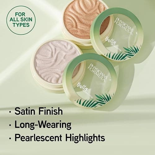 Physicians Formula Murumuru Butter Highlighter Makeup Face Powder Make Up, Champagne, Dermatologist Approved, thumbnail 2