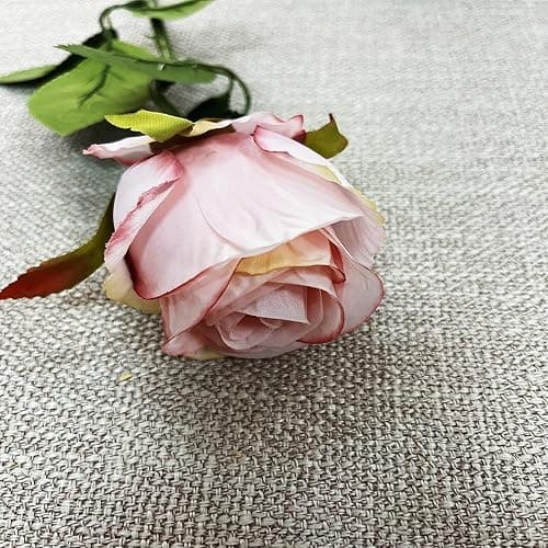 Flojery 10pcs Artificial Rose Flowers Long Stem Fake Silk Roses for DIY Wedding Bouquet Table Centerpiece Home Decor (Light Pink) - Light Pink thumbnail 7