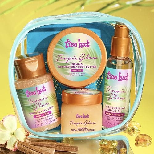 Tree Hut Mini Tropic Glow Everything Shower Gift Set, Exfoliating Sugar Scrub, Foaming Gel Wash & Whipped Body Butter, Hydrating Self-Care Kit for Soft, Glowing Skin thumbnail 3