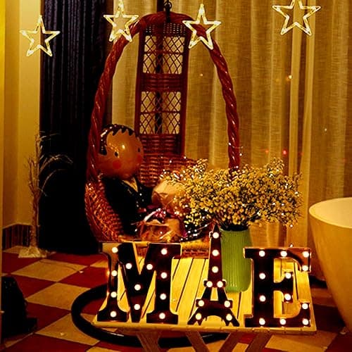 Newly Design Led Letters Numbers Lights 26 Alphabet & Arabic Numerals 0-9 Black Decorative Marquee Lamps for Events Wedding Party Birthday Home Bar(Cool Black X) thumbnail 4