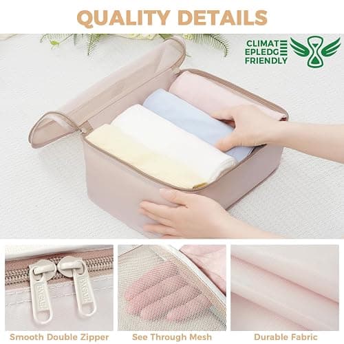 BAGAIL 9 Set Packing Cubes Luggage Packing Organizers for Travel Accessories thumbnail 7