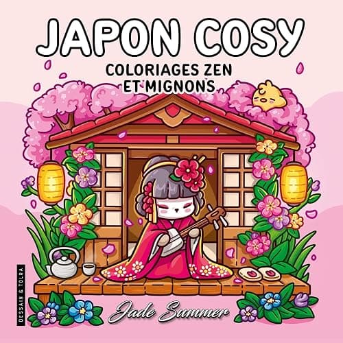 Japon Cosy - Jade Summer - Coloriages zen et mignons pour adultes pour se détendre - Cosy colo - Image 1