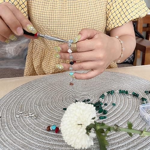 Xmada Jewelry Making Supplies Kit - 1587 PCS Beads, Crystal Beads, Jewelry Pliers, Beading Wire, Earring Hooks, Rings, Bracelets for Girls and Adults thumbnail 6