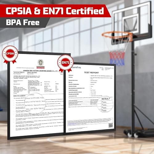Yohood Basketball Hoop Outdoor 10FT with Shatterproof 40 Inch Backboard, Portable Basketball Hoop Goal System for Kids/Youth/Adults in Backyard/Driveway/Indoor thumbnail 7