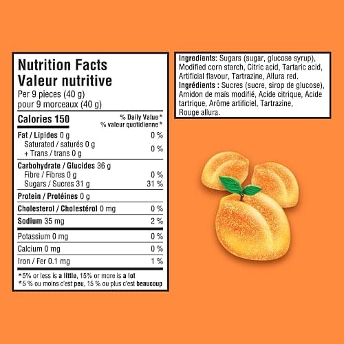 Maynards Fuzzy Peach Candy, Gummy Candy, Bulk Candy, Family Size, 814 g thumbnail 2