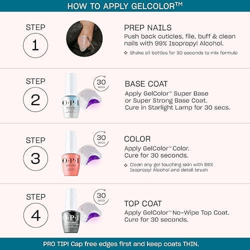 OPI GelColor LED Cure Gel Nail Polish | White, Gray & Black Shades | Salon-Quality Shine, Long-Lasting Wear | Easily Soak Off Removal | Vegan & HEMA Free | 0.5 Fl Oz thumbnail 5