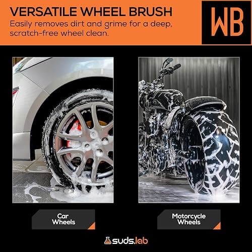 Suds Lab WB Premium Microfiber Detailing Wheel Brush for All Vehicle Types – 17.7" Ultra-Soft and Scratch-Free Reusable Rim, Wheel, and Tire Brush for Deep Cleaning thumbnail 6