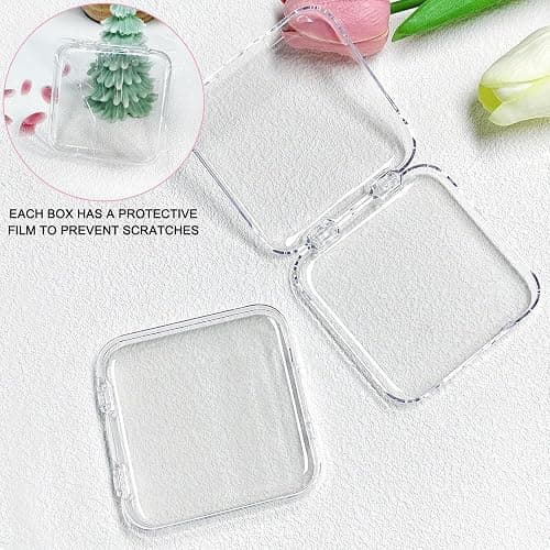 Sawvolker 12pcs Press on Nail Storage Box with Adhesive Double Sided Tape Clear Acrylic Nail Display Box Artificial False Nail Organizer Box Fake Nail Case Nail Packaging Boxes for Nail Salon thumbnail 4