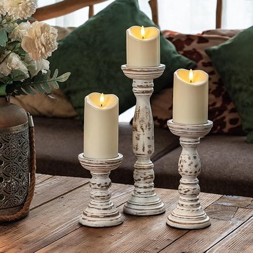 Homemory Outdoor Waterproof Flameless Candles, LED Candle with Remote, 3Pcs | Battery Operated Outdoor Candles with Timer, Electric Fake Plastic Pillar Candles for Lanterns, Patio, Garden Decor, Ivory thumbnail 7