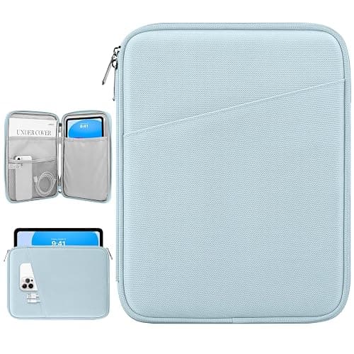 Dadanism 9-11 Inch Tablet Sleeve Bag Carrying Case, Milk Blue | For iPad A16 11", iPad Air M4/Pro M5 11", iPad 10th Gen 10.9", iPad 9/8/7th Gen 10.2", Galaxy Tab A11+ 11", Tab M11 11" - Image 1