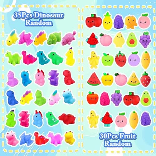 200Pcs Squishy Toys Bulk, Easter Egg Fillers Mochi Squishies, Kawaii Fidget Stress Relief Toys for Kids, Party Favors, Goodie Bag Stuffers, Classroom Prizes Rewards, Birthday Gifts for Boys Girls thumbnail 3