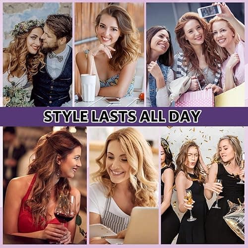 Hair Curler, Portable Automatic Curling Iron with Anti-Scald Design, 30s Fast Heat, 3 Temp Settings, 32mm Tourmaline Ceramic Barrel, 60 Min Auto Shut-Off thumbnail 8