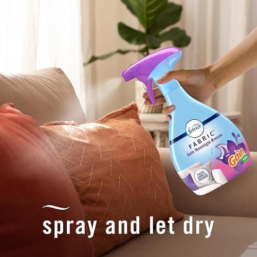 Febreze Fabric Spray, Air Freshener, Odor-Fighting Fabric Refresher, Couch and Linen Spray, Sneaker Balls Alternative, Multi-Use, Gain Moonlight Breeze Scent, 23.6 fl oz thumbnail 7