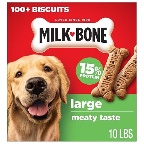 Milk-Bone Crunchy Large Dog Treats, 10 Lb. Box, Original Beef Flavor - Image 1