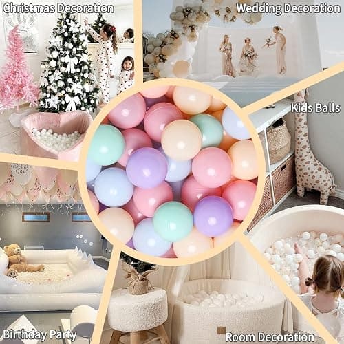 GOGOSO Ball Pits Balls for Toddlers Pack of 50 100 200 Plastics Shape Ball Non-Phthalate Non-BPA Non-Toxic 2.2-Inch Crush Proof Play Balls thumbnail 3