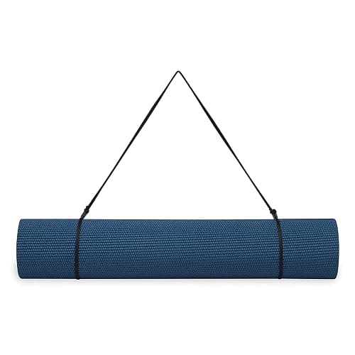 Gaiam Essentials 1/4" Thin (6mm) Yoga & Pilates, Fitness & Exercise Mat with Easy-Cinch Carrier Strap Cusion Support For Fitness and Gym Workouts thumbnail 7