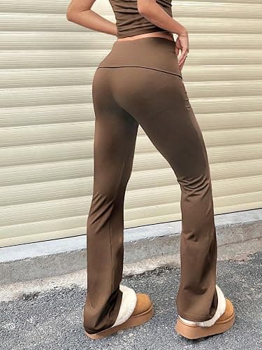 FAQUDY 3 Piece Women's Flare Leggings High Waisted Tummy Control Yoga Pants Black Bootcut Wide Leg Leggings Workout Pants thumbnail 2