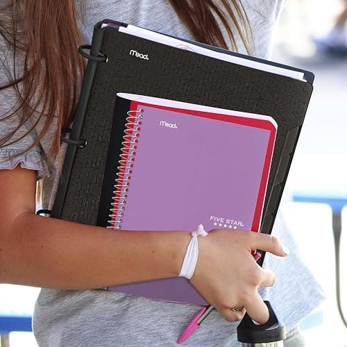 Five Star Spiral Notebook, 2 Subject, College Ruled Paper, 6" x 9-1/2", 80 Sheets, Fights Ink Bleed, Water Resistant Cover, Amethyst Purple (840029CF1-ECM) thumbnail 2