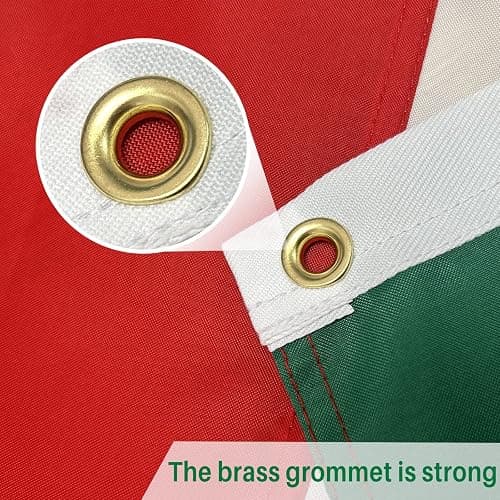 AMZFLAG Mexican Flag 12x18 inches Outdoor, Embroidered Bandera de Mexico Flags for Boat, Heavy Duty Small MX Flags of Mexico with 2 Brass Grommets thumbnail 4