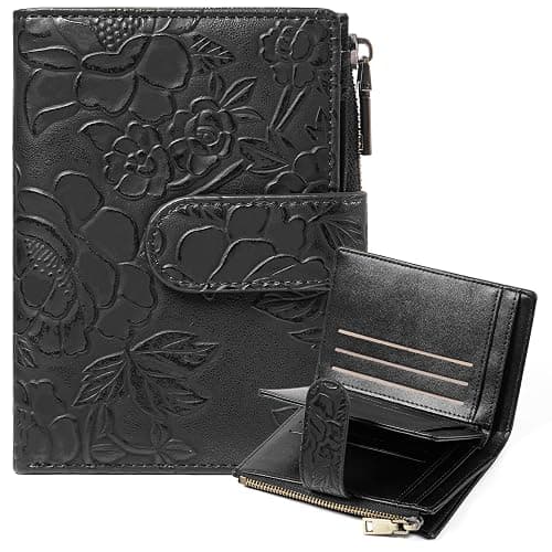 GAEKEAO Womens Wallet Small Vegan Leather RFID Blocking Bifold Zipper Pocket Wallet Card Case Purse with ID Window thumbnail 7