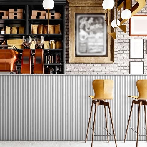 UMIACOUSTICS 8 PCS Slat Wall Panels, 47.2” x 6” Decorative Sound Proof 3D Panels for TV Background, Bar Hotel Reception Counter, White - 47.2 x 6 - White thumbnail 2