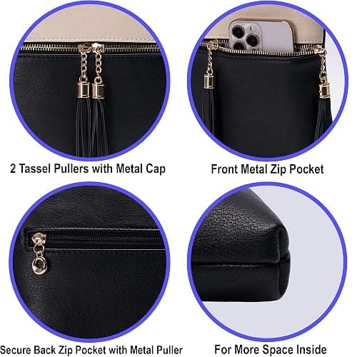 Solene Womens Lightweight Medium Crossbody Purse with Tassel, Perfect Size Crossbody Bags for Daily Use, travel thumbnail 8