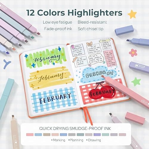 Nicpro Aesthetic School Supplies Stationary Set with Pen Case, 39 PCS Green | Back to Schoo Supplies, Pen Case with 12 Highlighter, 5 Gel Pen, 6 Mechanical Pencil, Essentials for College, Nursing Student thumbnail 4