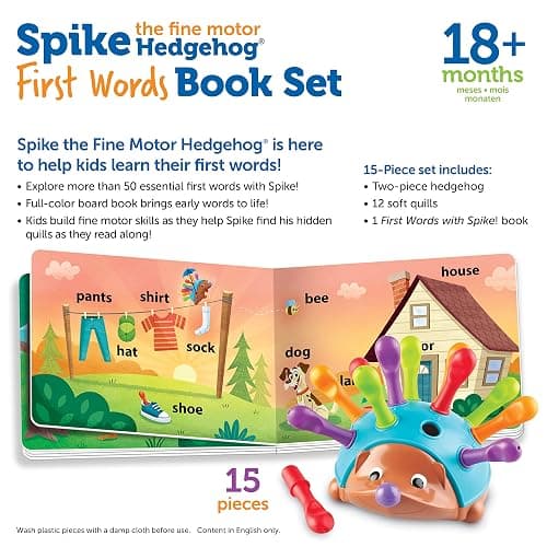 Learning Resources Spike the Fine Motor Hedgehog First Words - Toddler Activity Toys, Preschool Fine Motor Skills, Age 18 Months+ thumbnail 5
