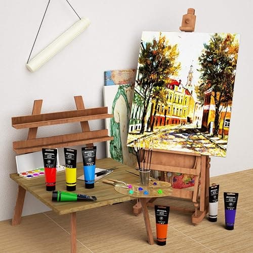 GOTIDEAL Acrylic Paint Titanium White Tubes(250ml, 8.79 oz) Non Toxic Non Fading,Rich Pigments for Painters, Adults & Kids, Ideal for Canvas Wood Clay Fabric Ceramic Craft Supplies thumbnail 2