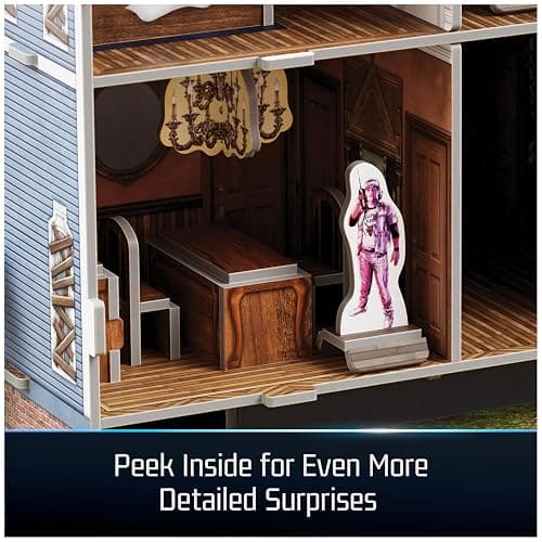 4D Build, Stranger Things Creel House 3D Model Kit with Stand, Stranger Things Collectibles & Desk Decor, Adult Puzzle, Building Toys, 179 Pieces, 3D Puzzles, Gift Ideas for Ages 12 & Up thumbnail 7