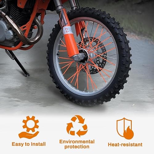 HHLUPUP Universal Bike Spoke Covers - 72Pcs Motorcycle Wheel Spoke Wraps Pipe Trim Decoration Protector Spokes for Bikes Dirt Bike thumbnail 3