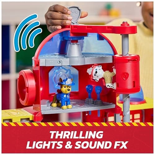Paw Patrol Fire Rescue Command Center with Marshall Figure, Rescue Fire Truck, Lights, Launcher & Sound Fx, Kids Toys for Boys & Girls Ages 3 and Up thumbnail 3