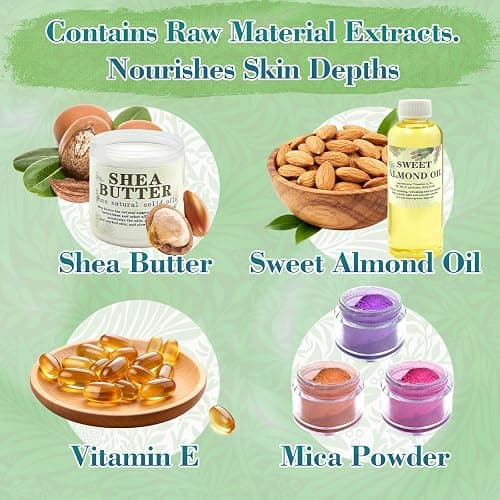 DIY Spa & Body Butter Making Kit, Whipped Lotions & Fragrant Body Butter with Organic Shea Butter, Sweet Almond Oil Mica Powder Skin Care Gifts for Women thumbnail 3