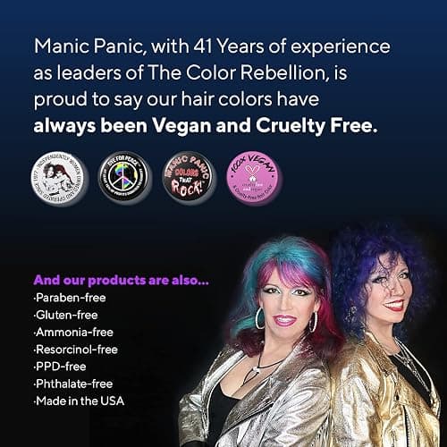 MANIC PANIC Classic Cotton Candy Pink Semi Permanent Hair Color - Bright Pink Hair Dye for Women & Men That Lasts 4-6 Weeks - Vegan, Ammonia & Cruelty-Free - Create & Mix Custom Shades (4oz / 2pk) thumbnail 9