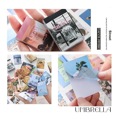 6 Sets 300 Pcs Washi Stickers Book for Journaling, Daily Scenery Life Stuff Travel Sricker Vintage Aesthetic Fashion Scrapbook Stickers Set for Bullet Journal Art Diary Craft Gifts Planner Notebook - Fashion Art Style thumbnail 4