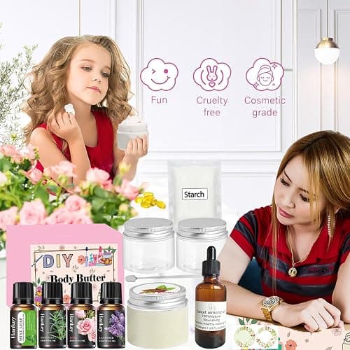 DINGTU Body Butter Making Kit- Shea Butter Lotion Making Kit, DIY Crafts for Adults with Coconut Oil, Organic Shea Butter Natural Whipped Coconut Oil Body Butter Maker Skin Care Gifts for Women thumbnail 5