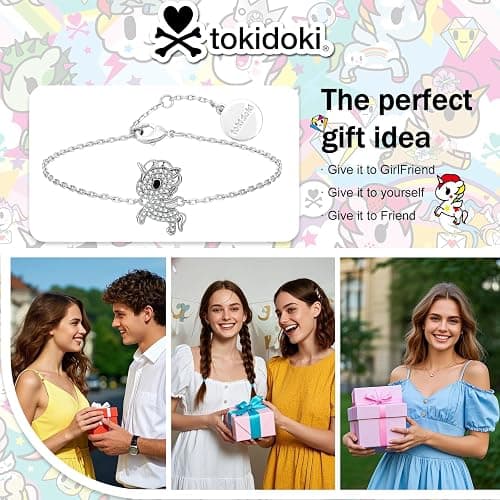Tokidoki Unicorno 14K Gold Plated Necklace Bracelet Earring Official Licensed Jewelry Trendy Accessory Cubic Zirconia Necklace Bracelet Earring Gift for Women thumbnail 6