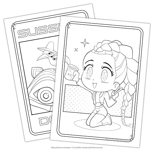 KPop Demon Hunters 40-Page Official Coloring Book | Action-Packed Coloring Book by Bendon thumbnail 4