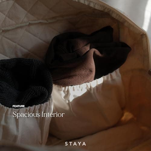 Staya Quilted Duffle Bag - Perfect Travel Companion, Quilted Weekender Bags for Women, (Coastal Grandma) thumbnail 6