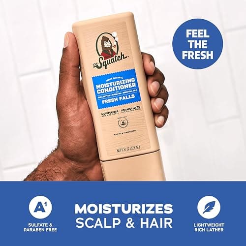 Dr. Squatch Natural Hair Bundle for Men - Healthy, Full Looking Hair - Fresh Falls Shampoo (11 fl oz), Fresh Falls Conditioner (11 fl oz) thumbnail 4