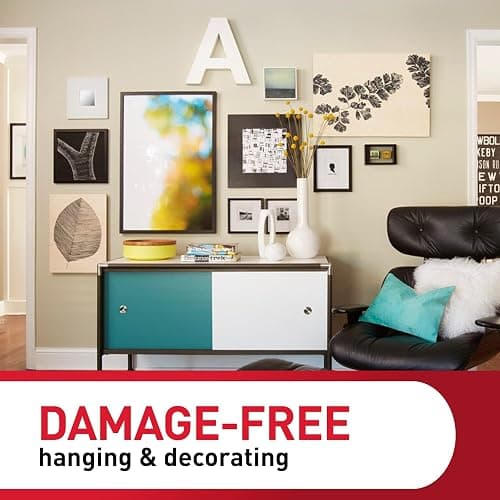 Command 15 lb & 10 lb Large and Medium 16 Pairs Picture Hanging Strips (32 Strips), Damage-Free Hangers for Picture Frames, No Tools Required, Great for Home Room Wall Decor, White Adhesive thumbnail 8