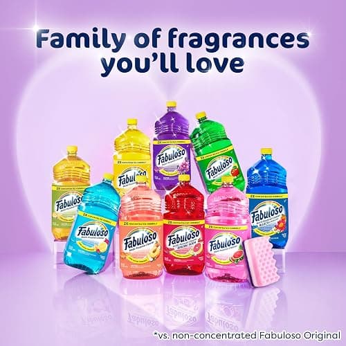 Fabuloso 2X All-Purpose Cleaner, Lavender Scent, 56 fl oz | No Rinse Floor Cleaner, Long-Lasting Freshness, Multi-Purpose Cleaner, Concentrated Formula, Everyday Cleaning, No Residue thumbnail 10