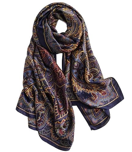 NUWEERIR Womens 100% Large Mulberry Silk Scarf Long Satin Scarf Fashion Lightweight Wraps - Image 1