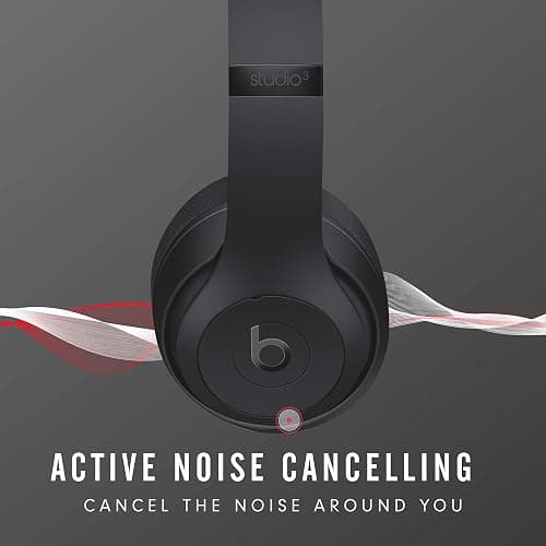 Beats Studio3 Wireless Noise Cancelling Over-Ear Headphones - Apple W1 Headphone Chip, Class 1 Bluetooth, 22 Hours of Listening Time, Built-in Microphone - Matte Black - Matte Black - Studio3 thumbnail 4