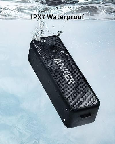Anker Soundcore 2 Portable Bluetooth Speaker with Stereo Sound, Bluetooth 5, Bassup, IPX7 Waterproof, 24-Hour Playtime, Wireless Stereo Pairing, Speaker for Home, Outdoors, Travel thumbnail 5